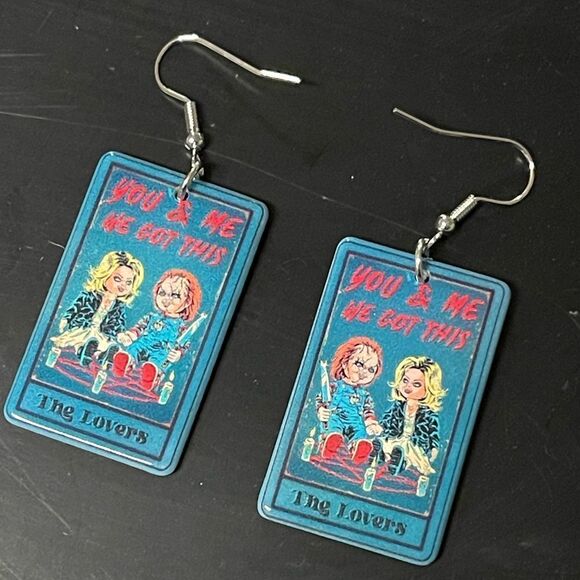 The lovers card Chucky earrings - Picture 2 of 2